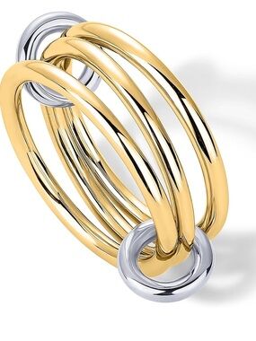 Mixed Metal Interlocked Stackable Ring